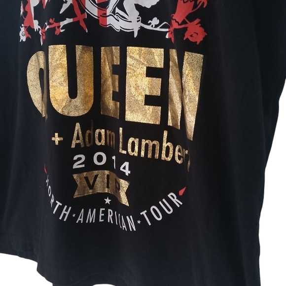 Next Level Apparel T-Shirt Queen + Adam Lambert 2014 North American Tour Size L - Picture 4 of 10